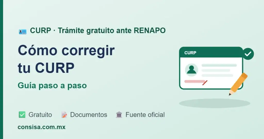 Cómo corregir tu CURP: guía paso a paso ante RENAPO
