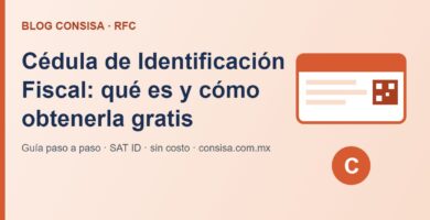 Cédula de identificación fiscal del SAT con código QR — guía CONSISA